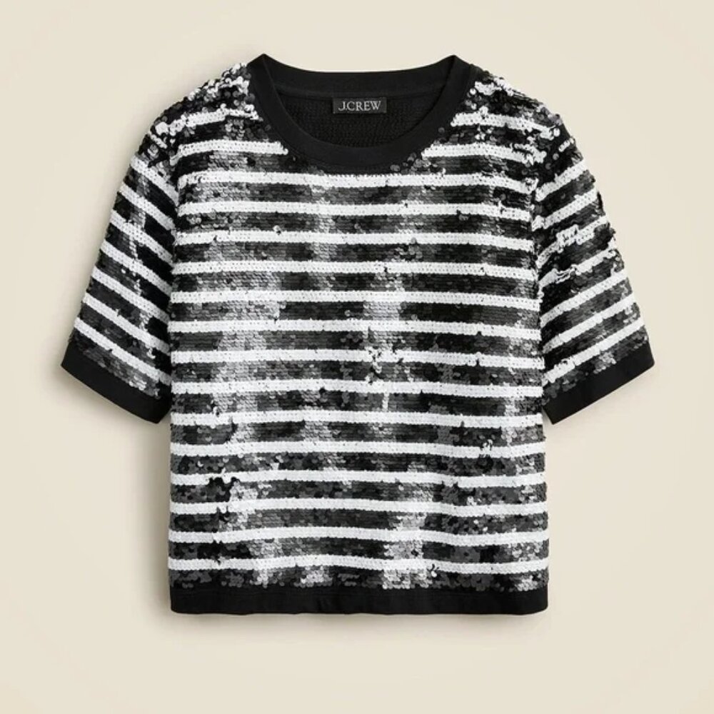 J. Crew Sequin Embellished T Shirt
